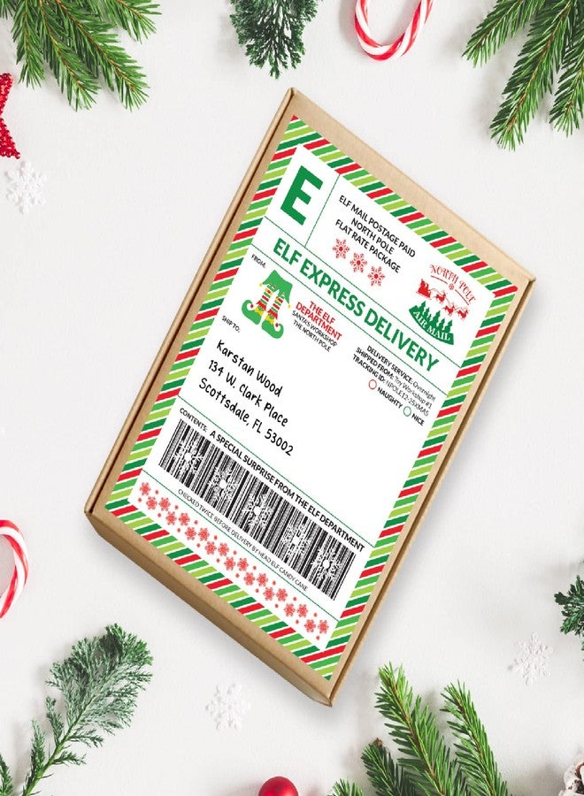 Pink Pixie Studio 15 Elf Express Delivery Mail Shipping Labels from The North Pole Gift Tag 5 x 7" Early of Late Arrival Package or Surprise Gift from Santa Clause Fun Magical Holiday Tradition - Image 4